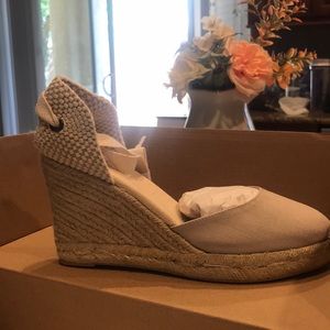 Soludos Women’s Espadrilles Wedge, light grey